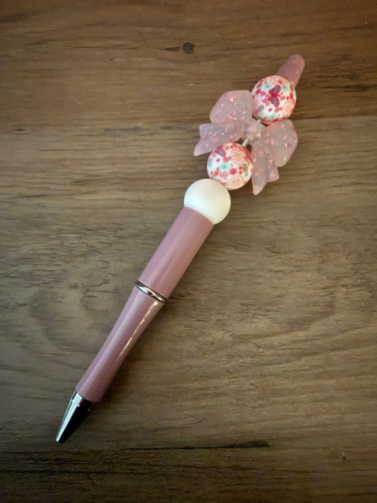 Blushing Blooms Beaded Pens - Linnea’s Cute Creationz