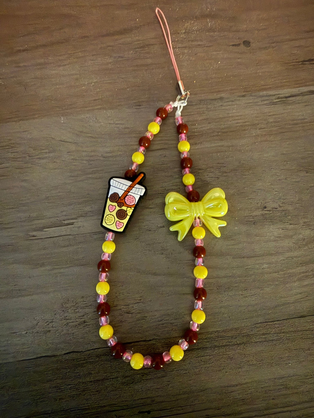 Coffee, Bows & Colorful Beaded Phone Charms | Cute Handmade Wristlet Charms | Fun Phone Accessories - Linnea’s Cute Creationz