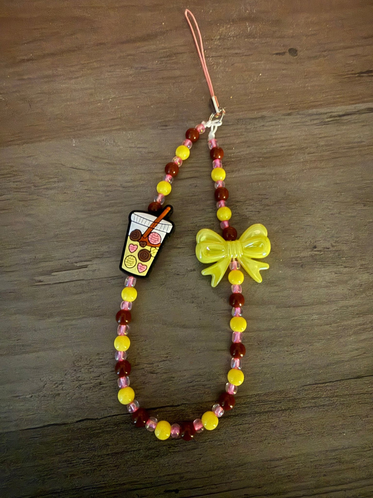 Coffee, Bows & Colorful Beaded Phone Charms | Cute Handmade Wristlet Charms | Fun Phone Accessories - Linnea’s Cute Creationz