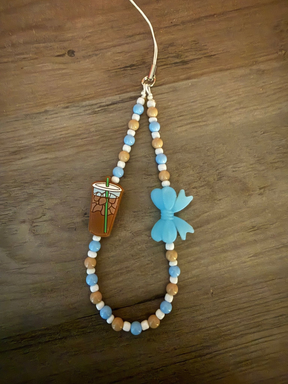 Coffee, Bows & Colorful Beaded Phone Charms | Cute Handmade Wristlet Charms | Fun Phone Accessories - Linnea’s Cute Creationz