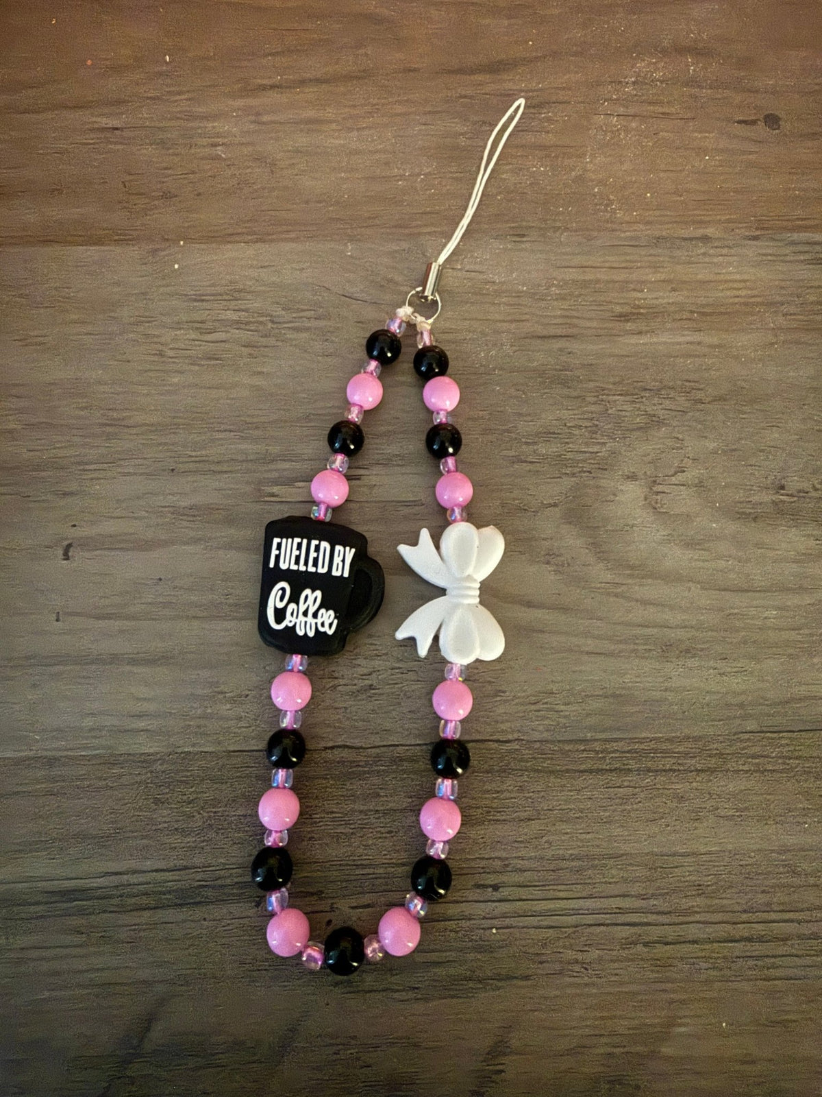 Coffee, Bows & Colorful Beaded Phone Charms | Cute Handmade Wristlet Charms | Fun Phone Accessories - Linnea’s Cute Creationz