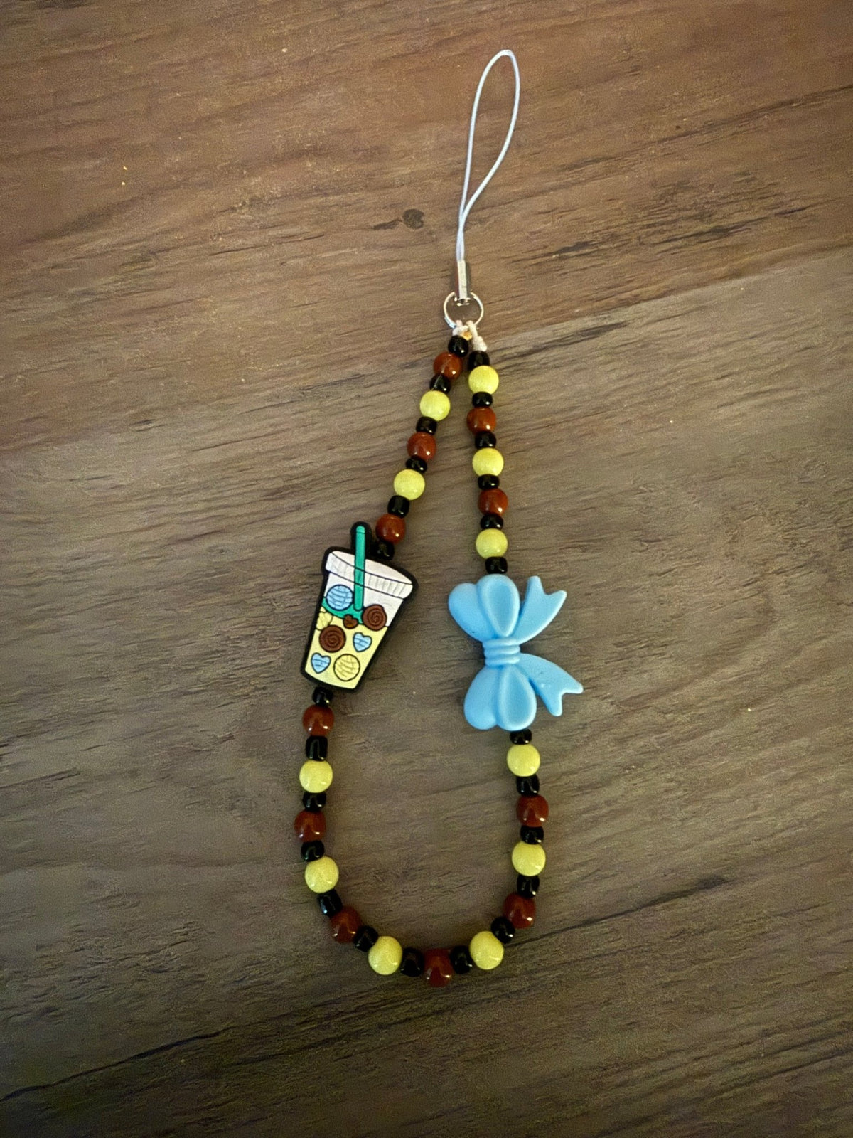 Coffee, Bows & Colorful Beaded Phone Charms | Cute Handmade Wristlet Charms | Fun Phone Accessories - Linnea’s Cute Creationz