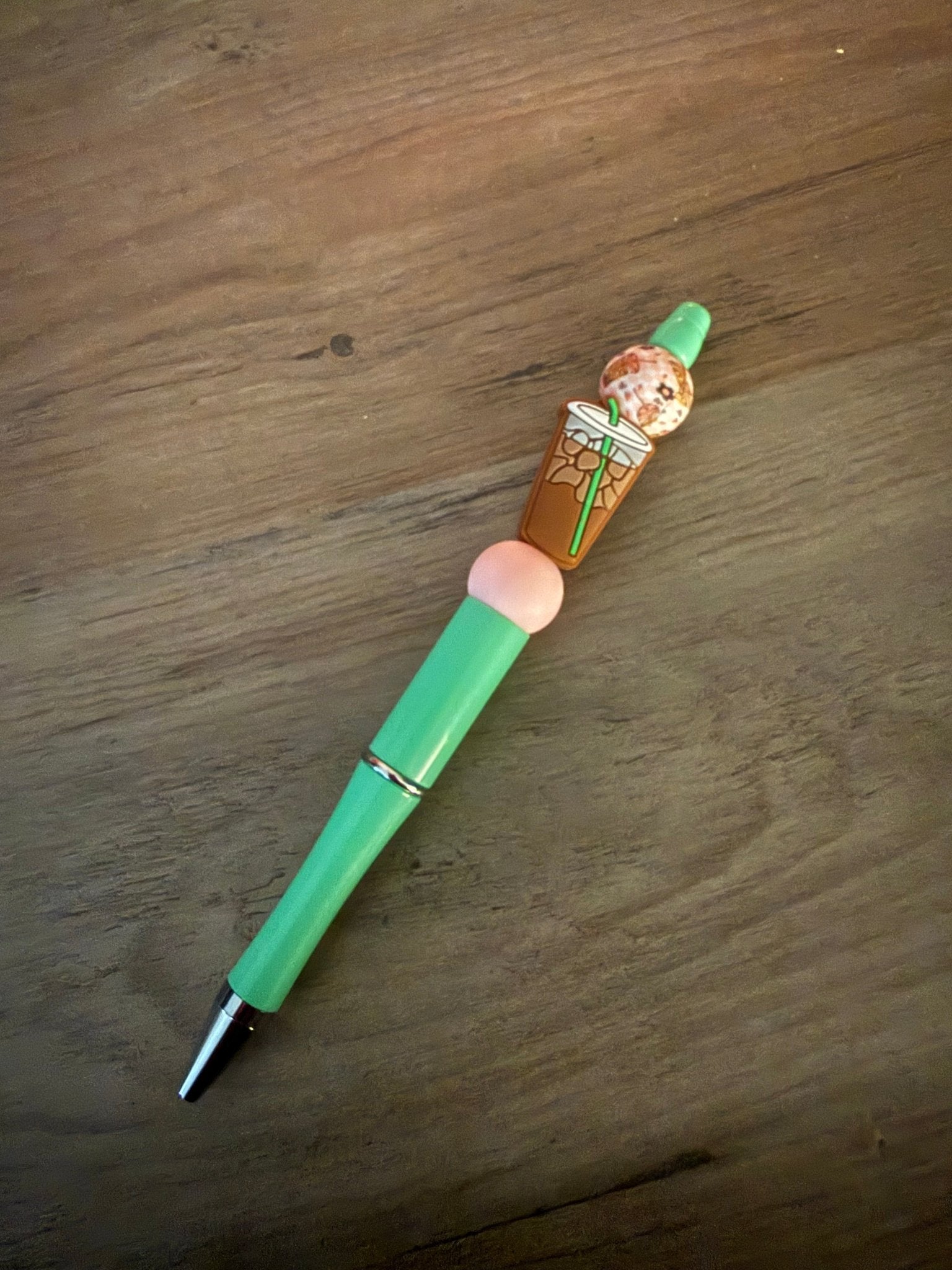 Coffee Lover Beaded Pens | Iced Coffee & Latte Inspired Pens | Cute Handmade Gift Pens - Linnea’s Cute Creationz