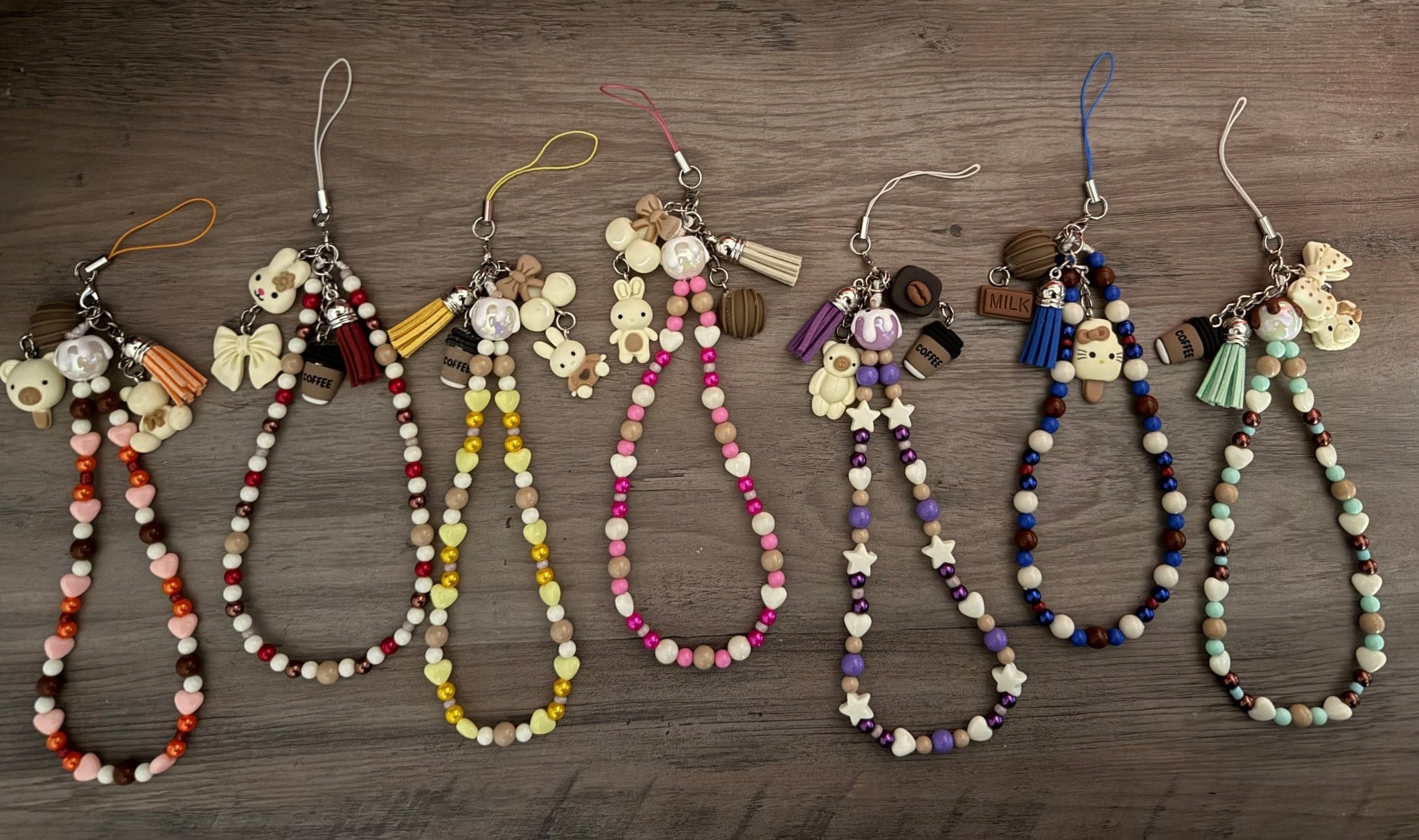Cute Coffee and Sweets Phone Charm - Linnea’s Cute Creationz
