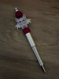 Cute Pastel Bat Beaded Pens | Kawaii Spooky Halloween Pens | Purple & Silver Handmade Pens | Gothic Cute Stationery | Spooky Gift Ideas - Linnea’s Cute Creationz