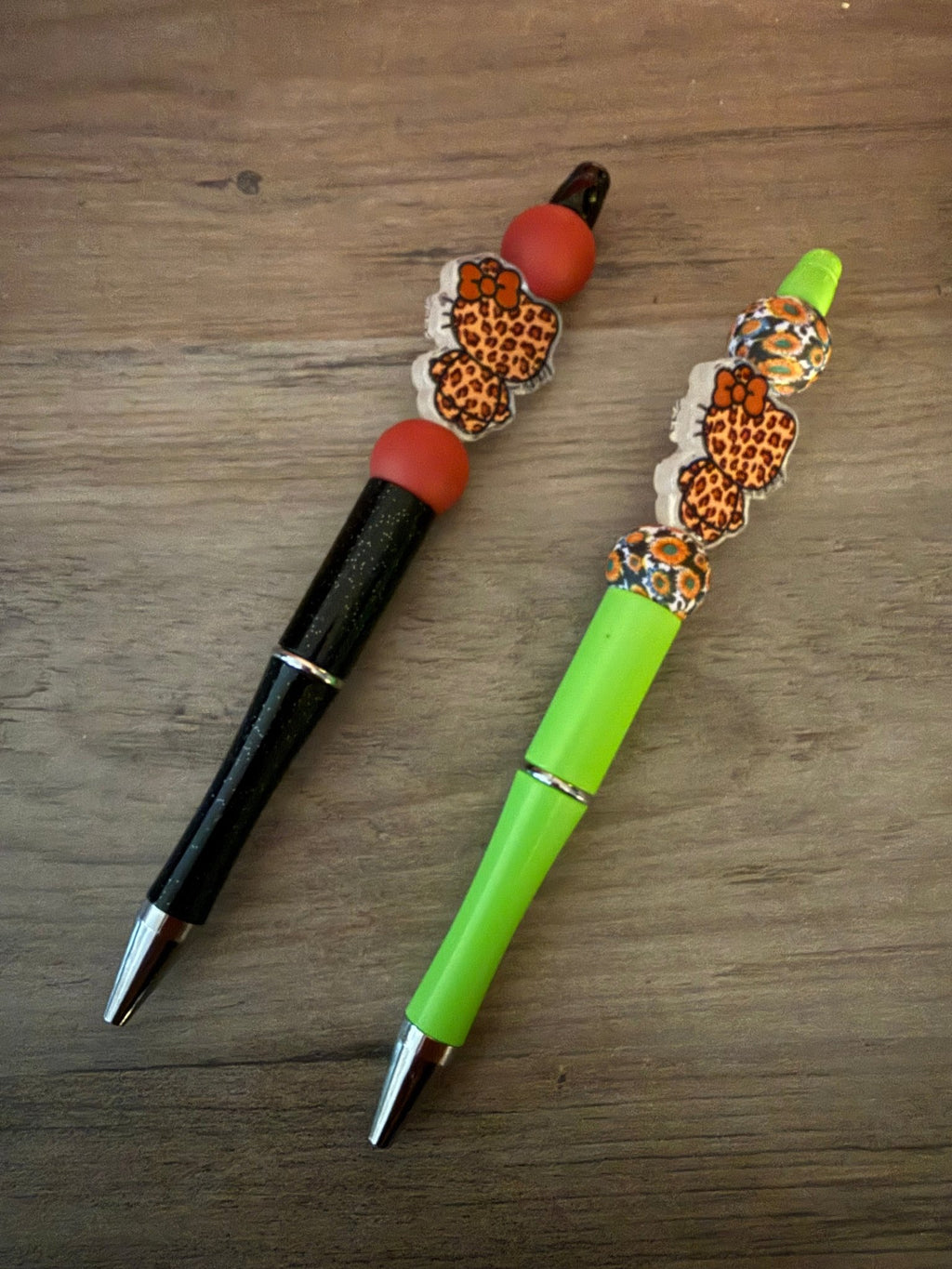 Leopard Kitty Inspired Beaded Pen - Linnea’s Cute Creationz
