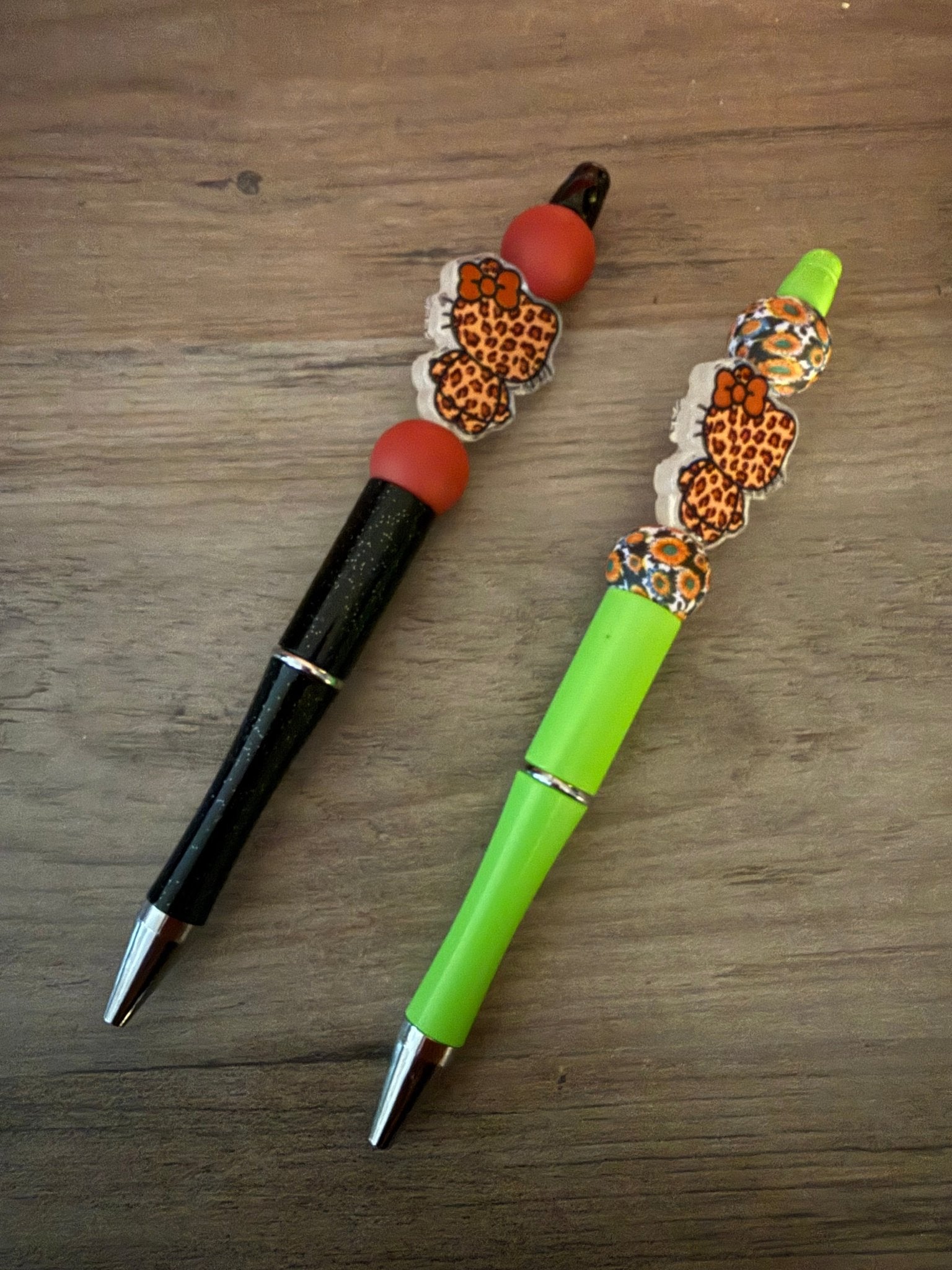 Leopard Kitty Inspired Beaded Pen - Linnea’s Cute Creationz