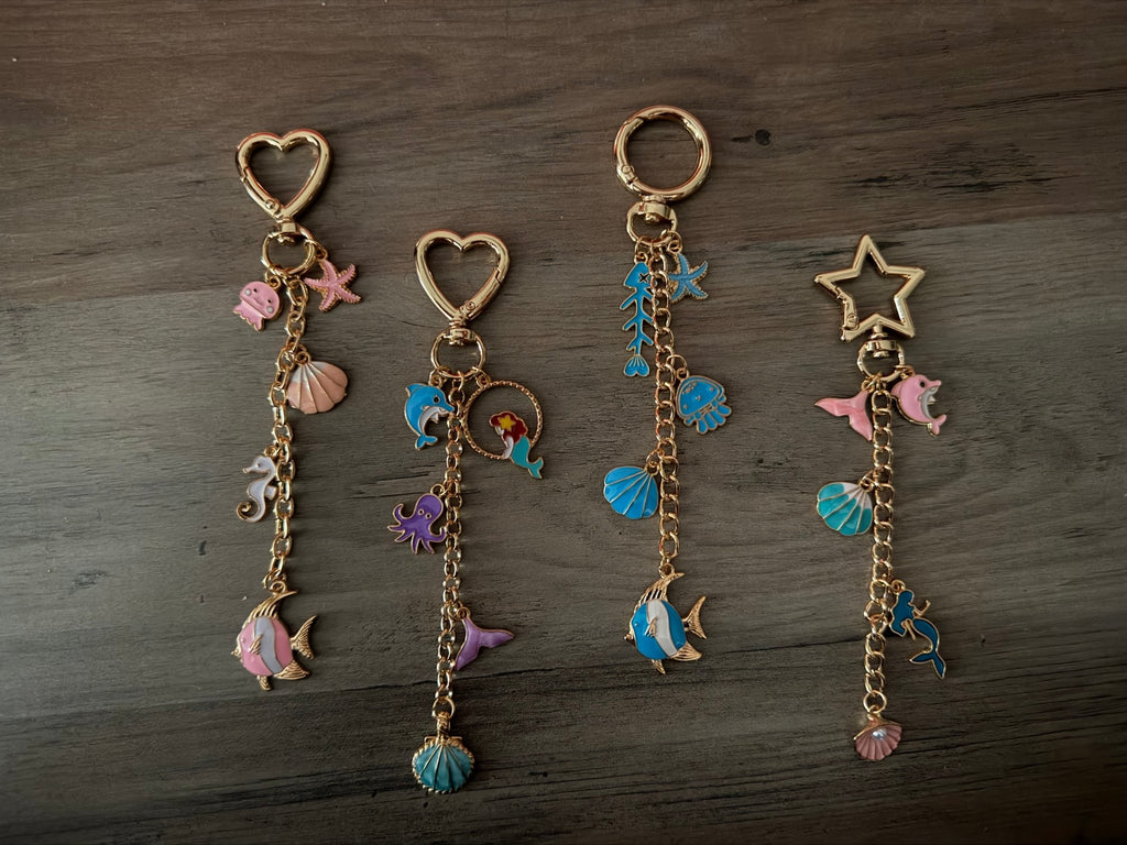 Ocean Themed Bag Charms - Linnea’s Cute Creationz