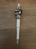 Running on Caffeine & True Crime Beaded Pens | Spooky Coffee Lover Pens | Handmade True Crime Gift Pens - Linnea’s Cute Creationz