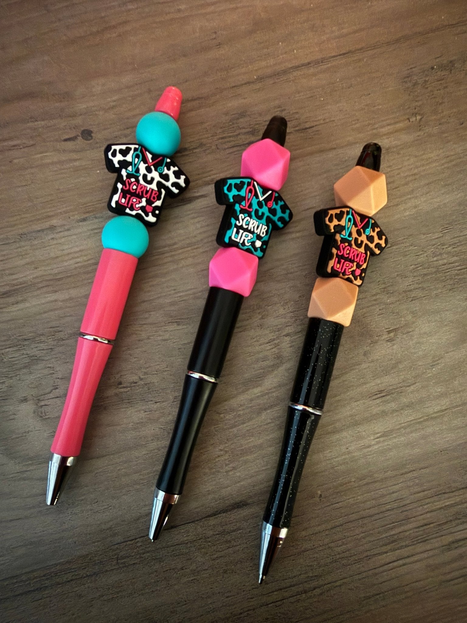 Scrub Life Beaded Pens | Colorful Nurse & Healthcare Pens - Linnea’s Cute Creationz