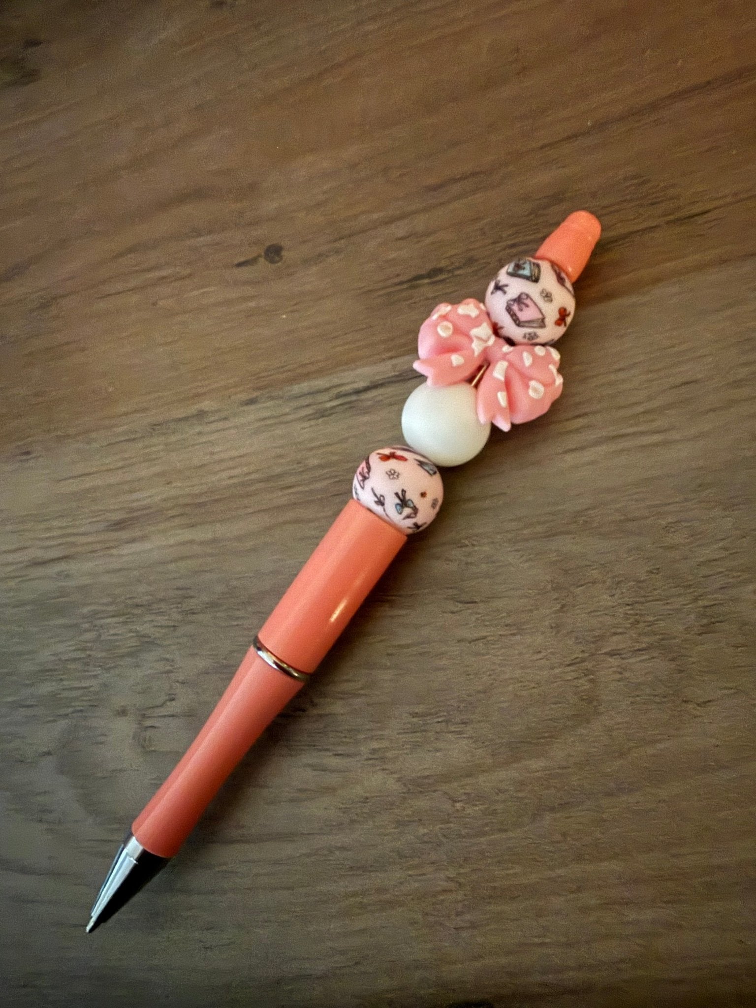 Sweet & Sassy Beaded Pens | Cupcake & Girly Bow Pens | Cute Handmade Gift Pens - Linnea’s Cute Creationz
